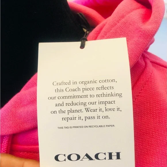 Coach Pink Hoodie with Logo - Picture 7 of 11